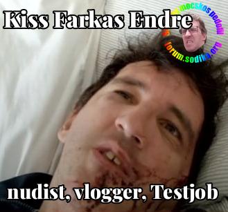 Farkas Kiss Endre Testjob bei  nudist vlogger
